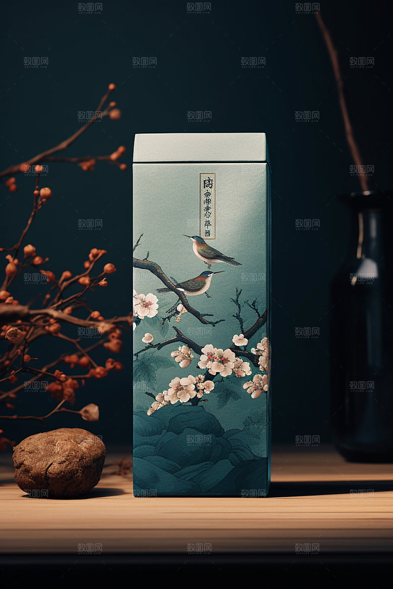 茶叶包装立体茶叶罐模型