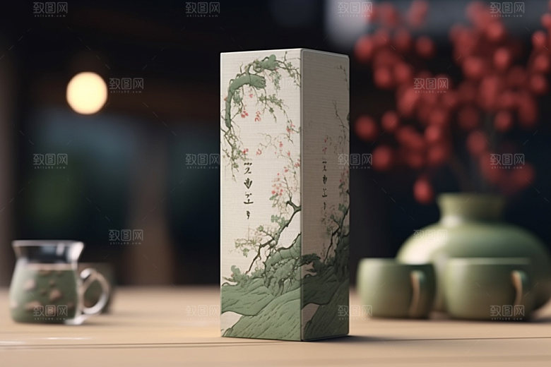 茶叶包装包装设计中国风模型