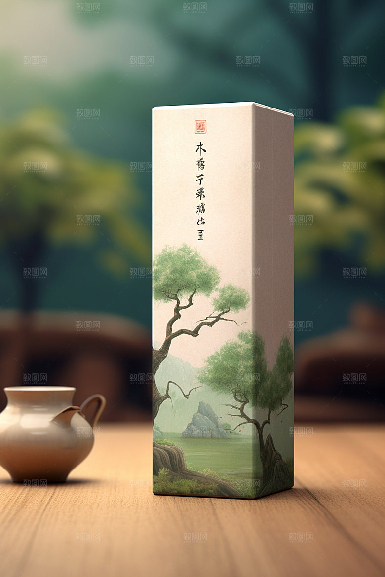 茶叶包装立体茶叶罐模型