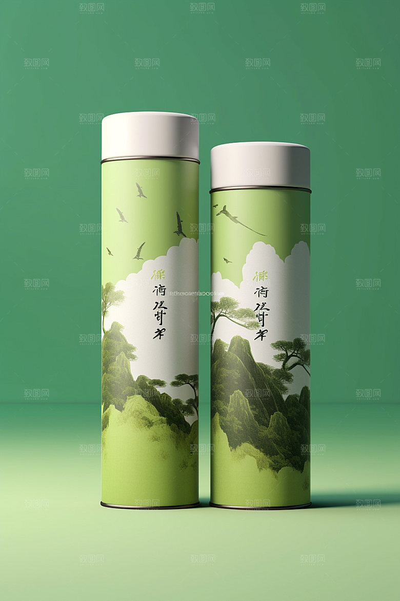 茶叶包装中式中国风模型
