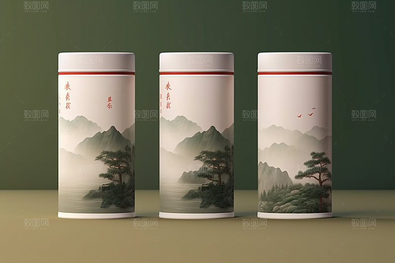 茶叶包装中国风3D模型