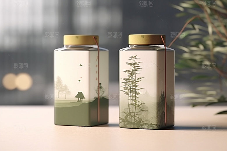 茶叶包装茶叶罐传统模型