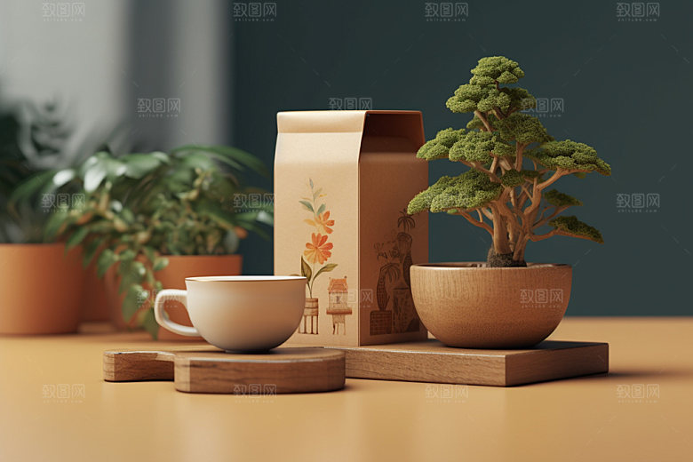 茶叶包装包装设计茶叶罐模型