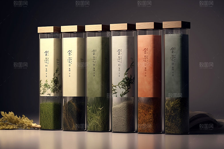 茶叶包装茶叶罐中国风模型