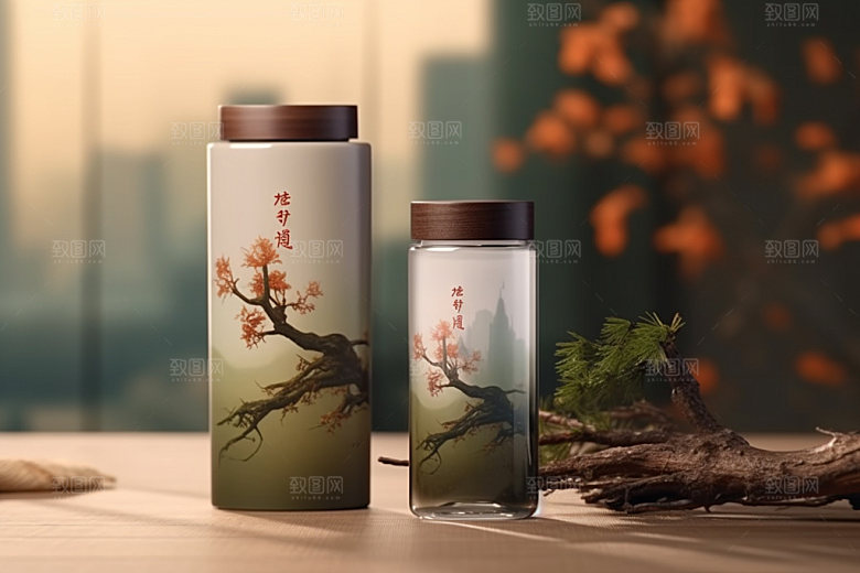 茶叶包装茶叶罐立体模型