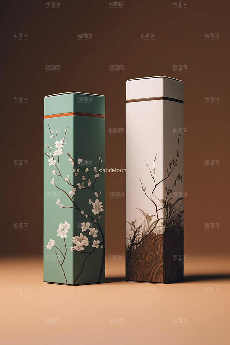 茶叶包装3D传统模型