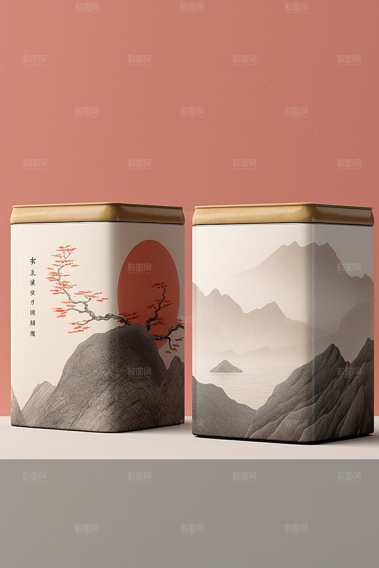 茶叶包装包装设计传统模型