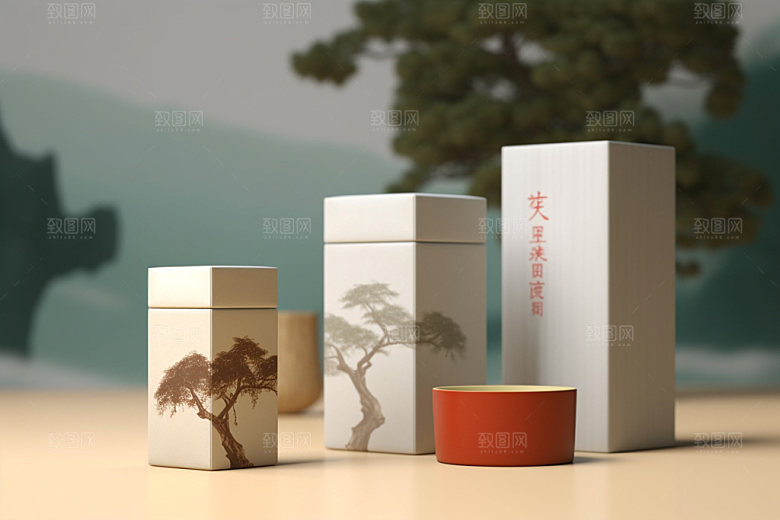 茶叶包装3D传统模型