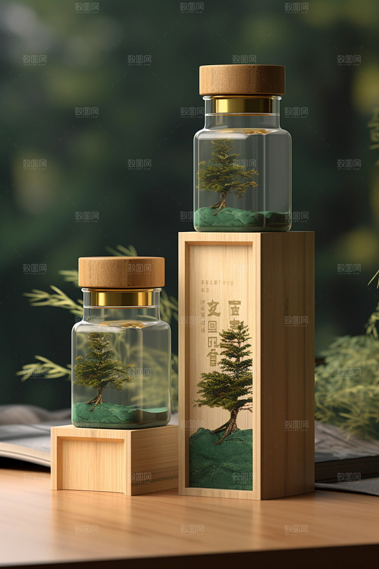茶叶包装中国风传统模型