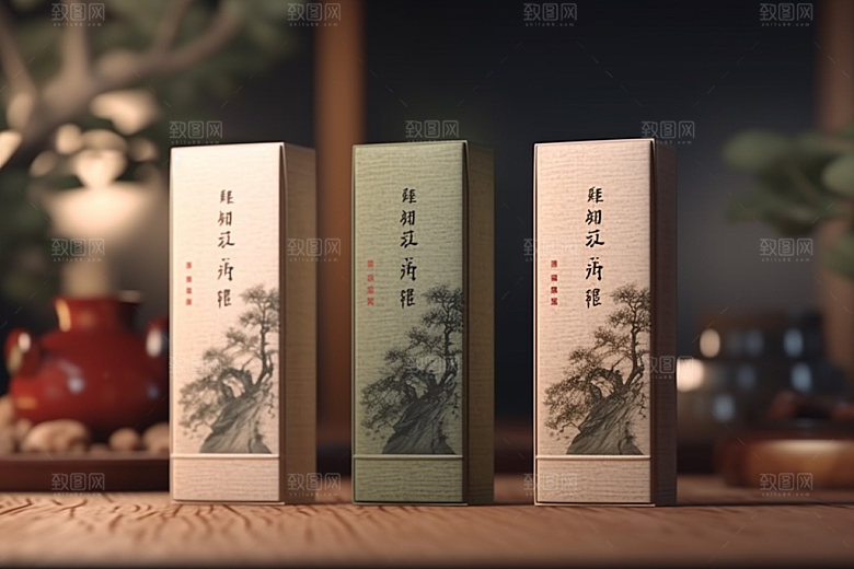 茶叶包装包装设计传统模型