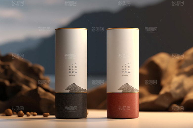 茶叶包装传统中式模型