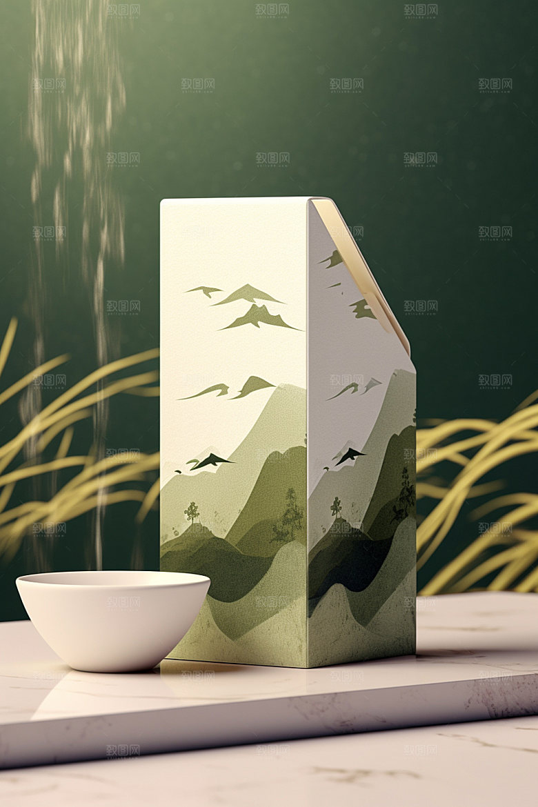 茶叶包装中国风传统模型