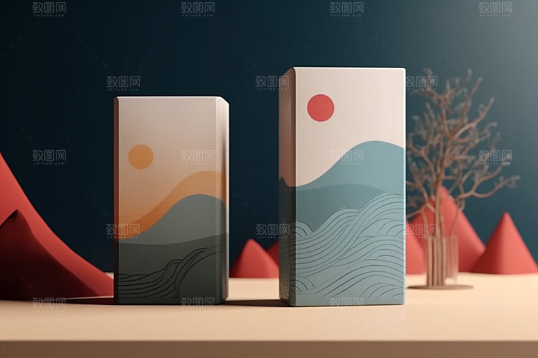 茶叶包装中式中国风模型