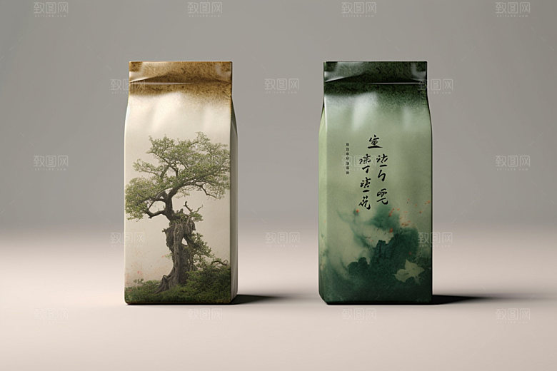 茶叶包装立体中式模型