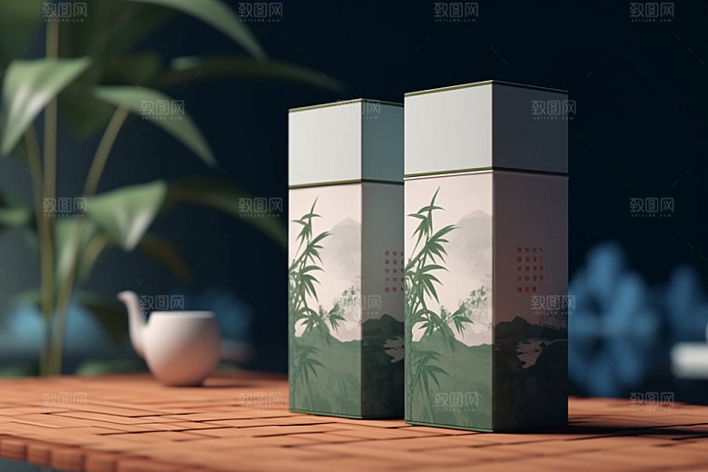 茶叶包装中国风3D模型