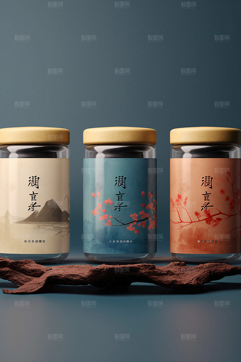 茶叶包装中式传统模型