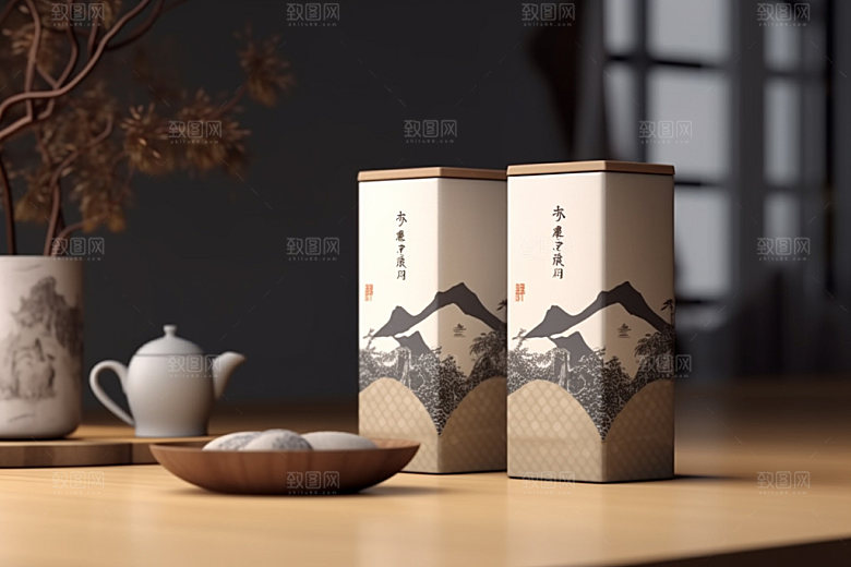 茶叶包装传统3D模型