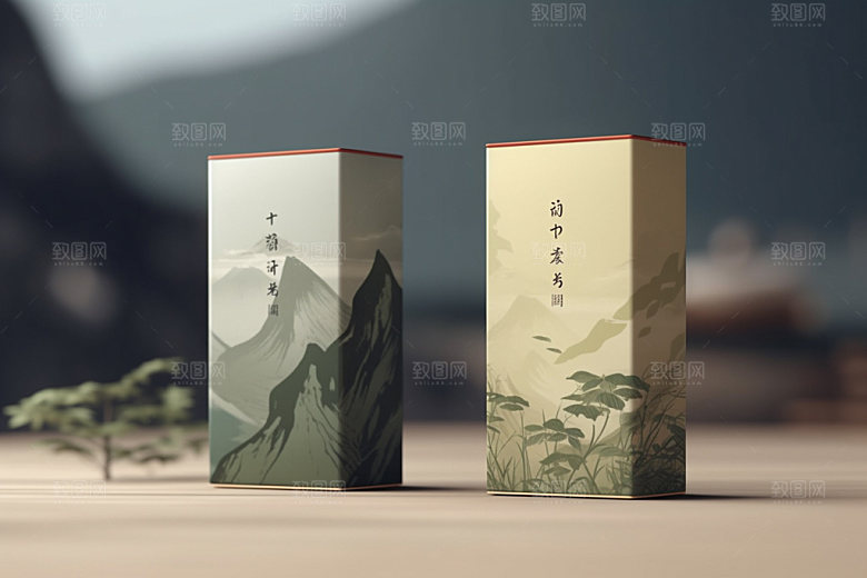 茶叶包装传统3D模型