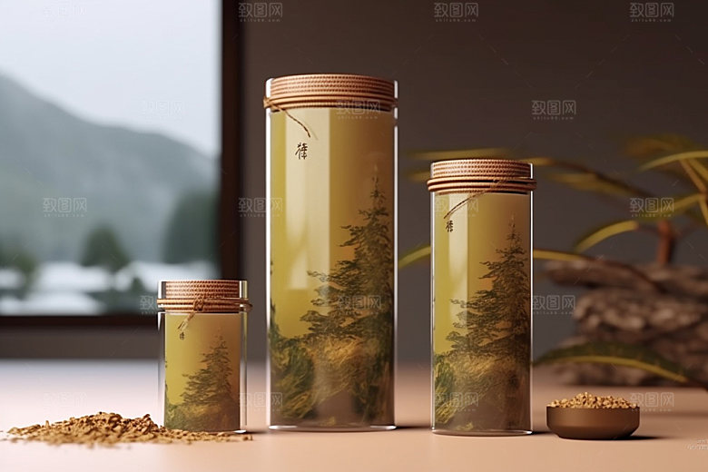 茶叶包装中式中国风模型