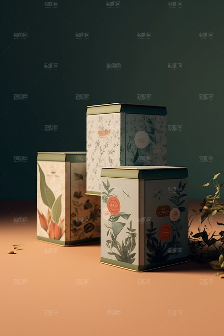 茶叶包装传统中式模型