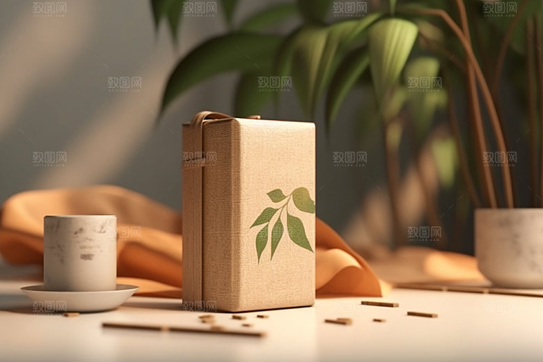 茶叶包装立体中式模型