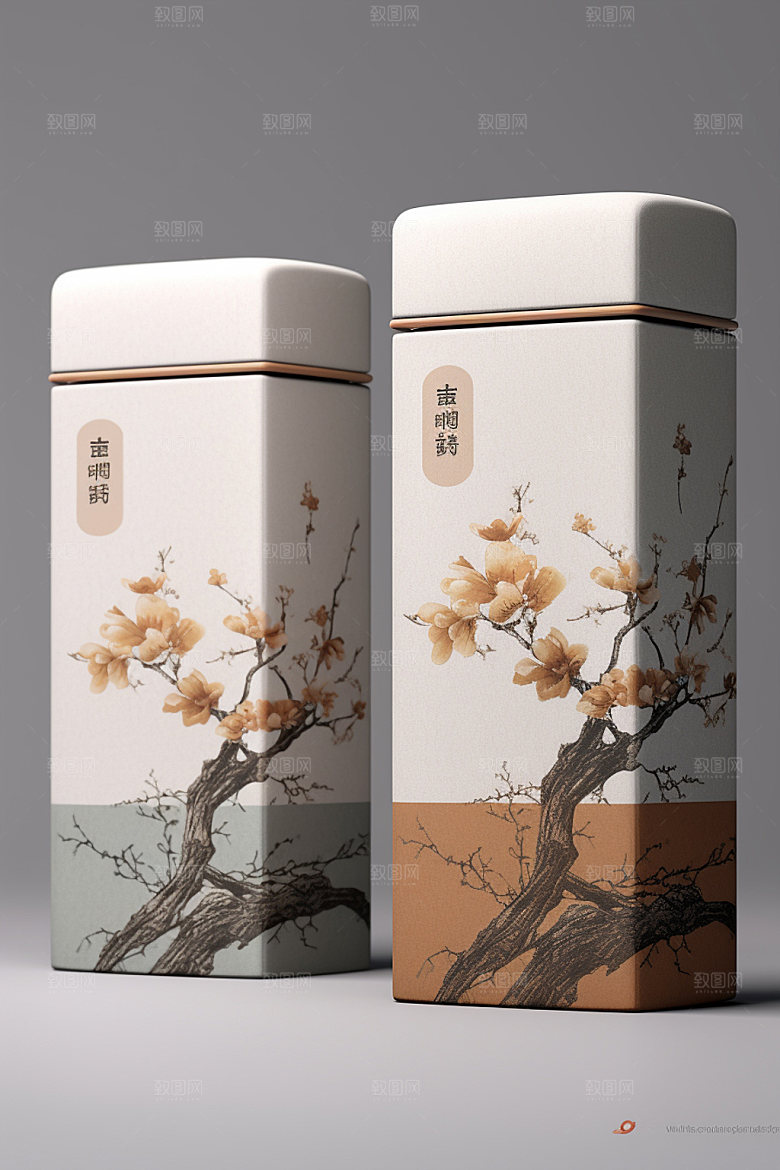 茶叶包装茶叶罐传统模型