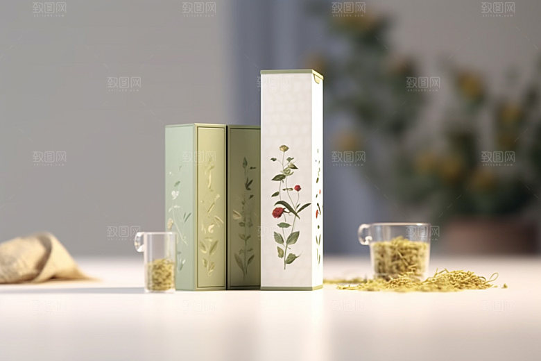 茶叶包装中式中国风模型