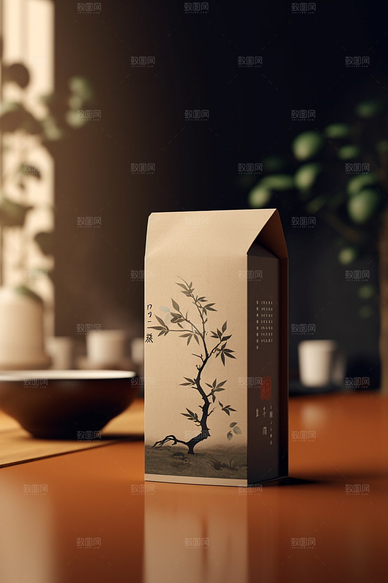 茶叶包装传统茶叶罐模型