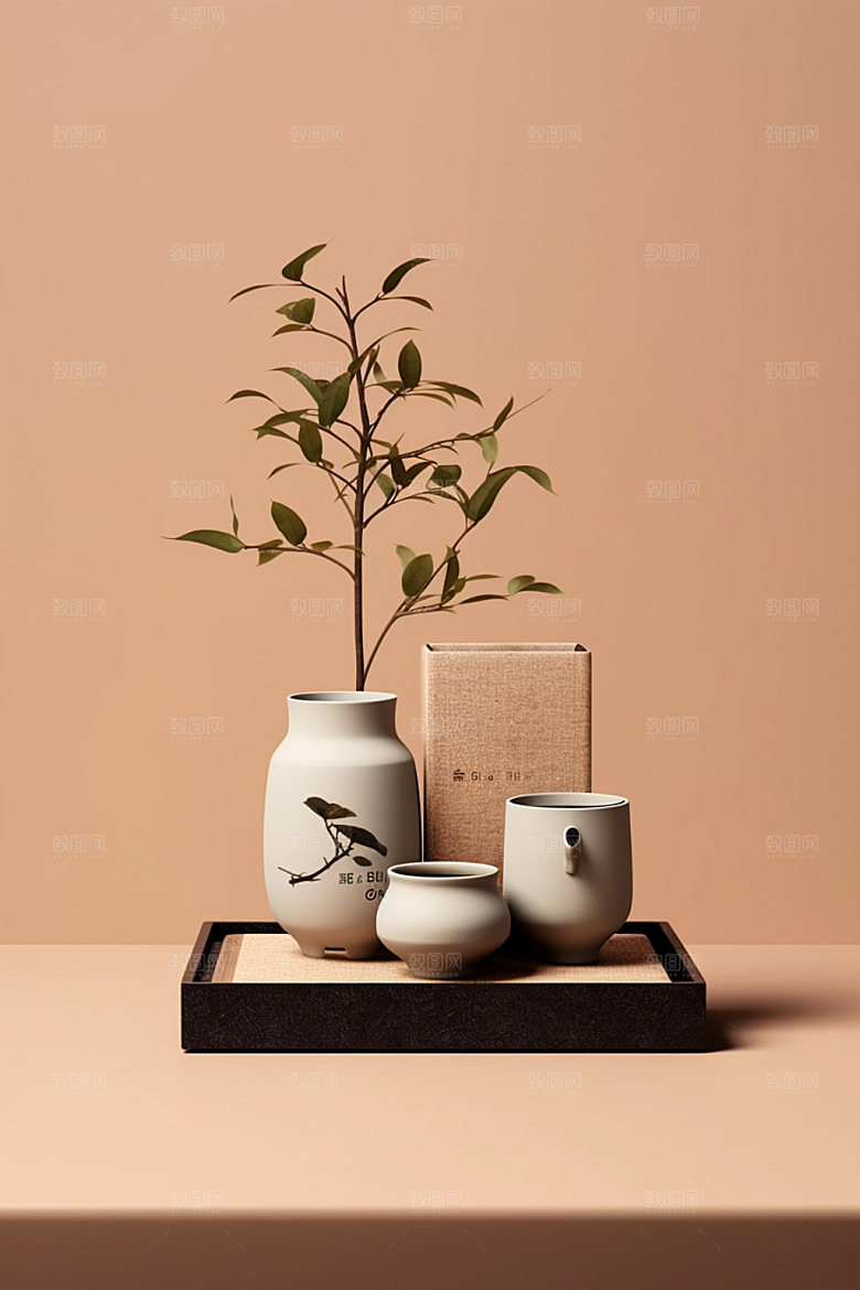 茶叶包装包装设计中国风模型
