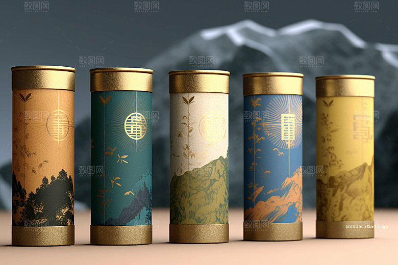 茶叶包装传统立体模型