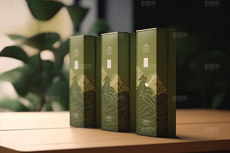 茶叶包装立体中国风模型