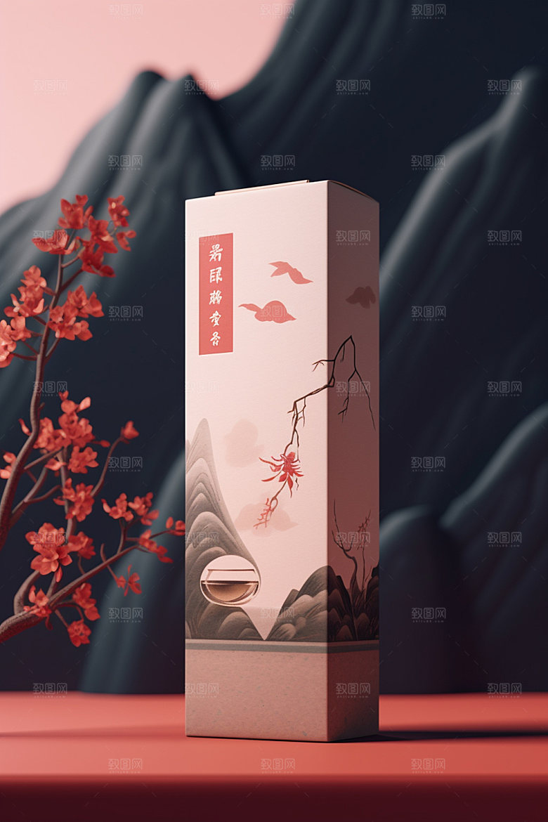 茶叶包装传统立体模型