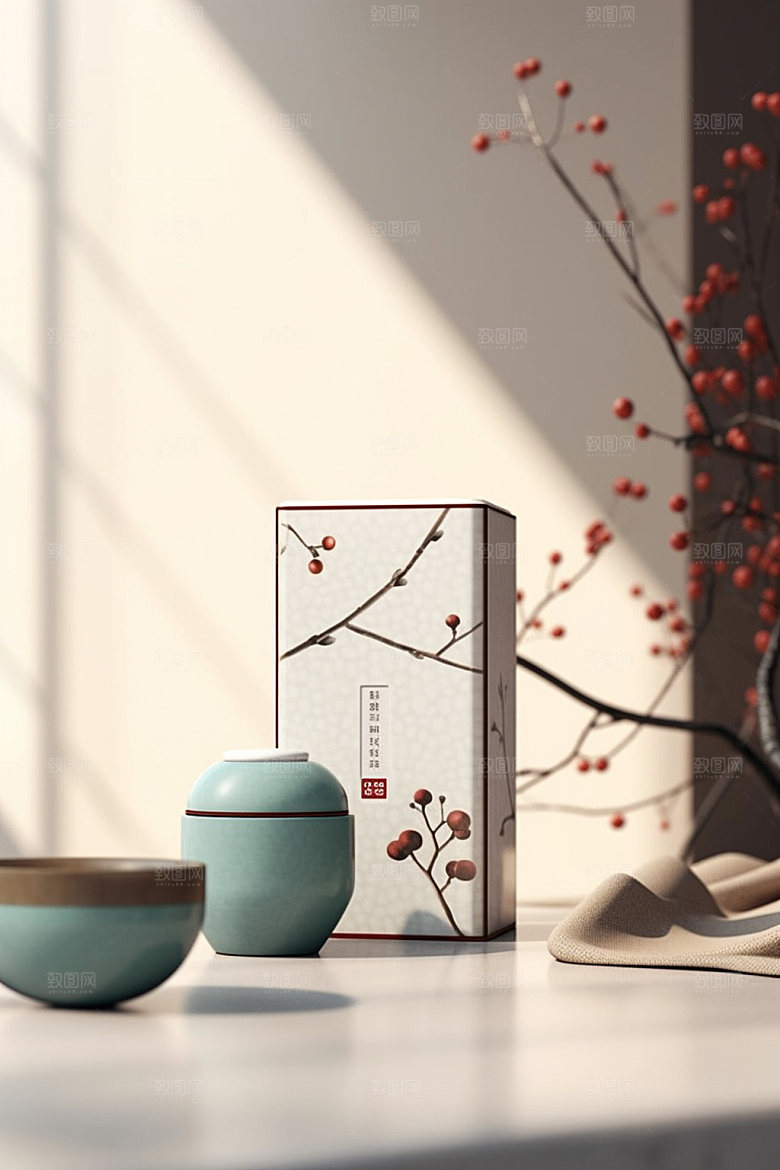 茶叶包装中国风3D模型