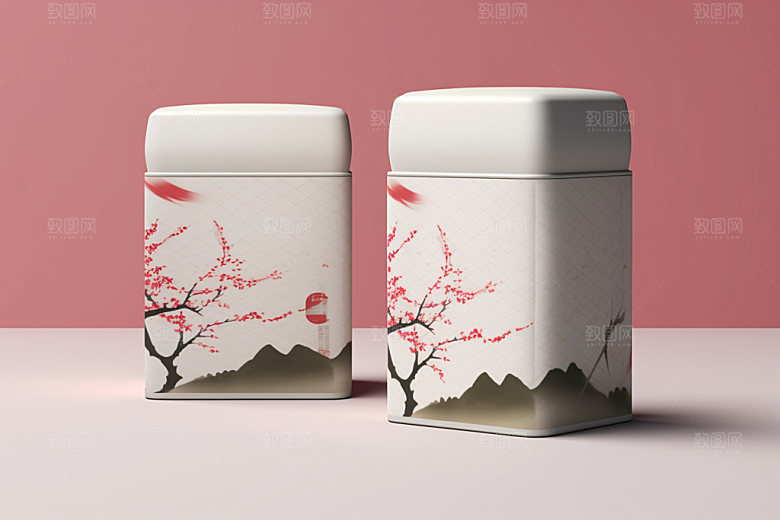 茶叶包装茶叶罐传统模型
