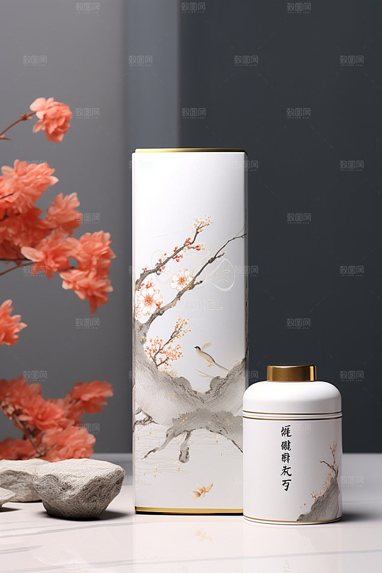 茶叶包装中式3D模型