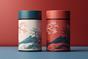 茶叶包装中式中国风模型