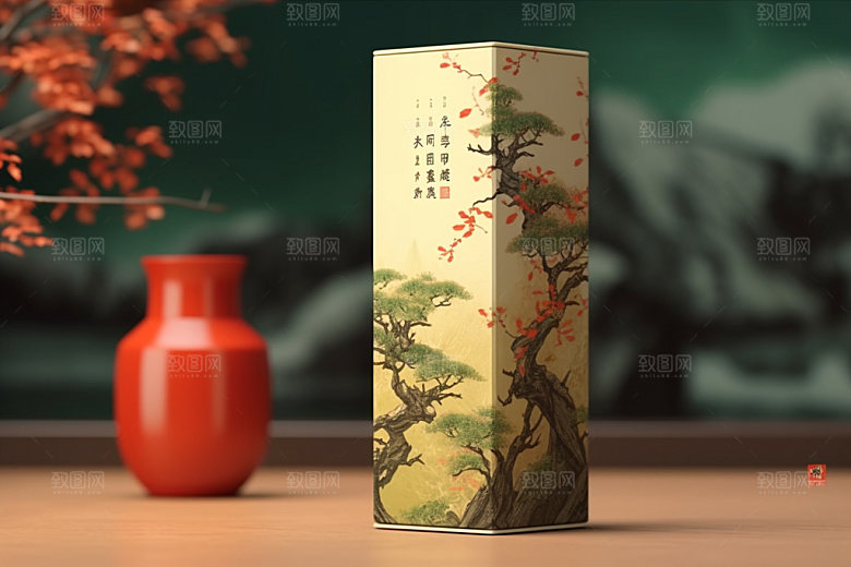 茶叶包装传统3D模型