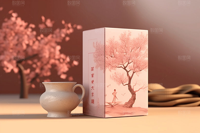 茶叶包装传统中式模型