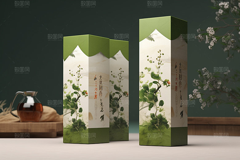 茶叶包装立体传统模型