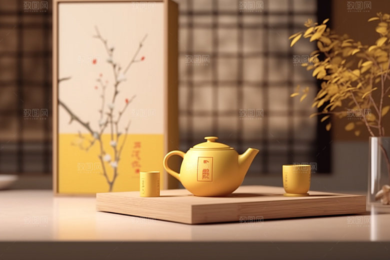 茶叶包装包装设计中式模型