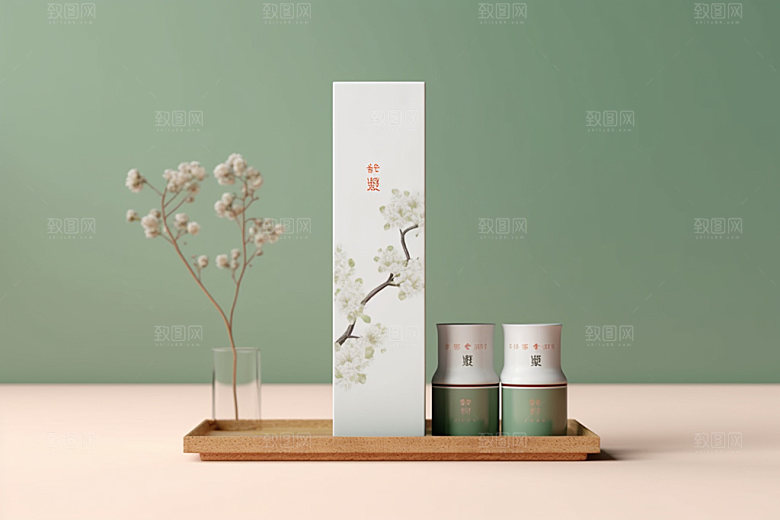 茶叶包装中国风立体模型