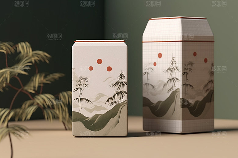茶叶包装包装设计茶叶罐模型
