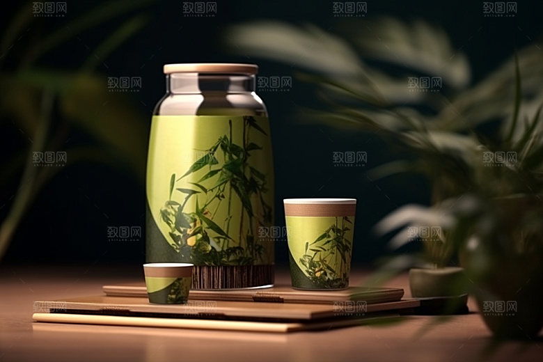 茶叶包装茶叶罐立体模型