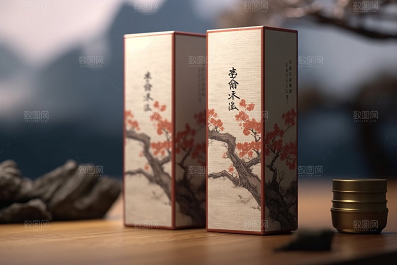 茶叶包装传统中国风模型