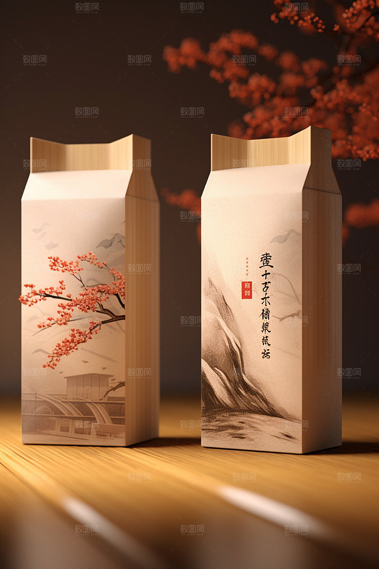 茶叶包装立体茶叶罐模型
