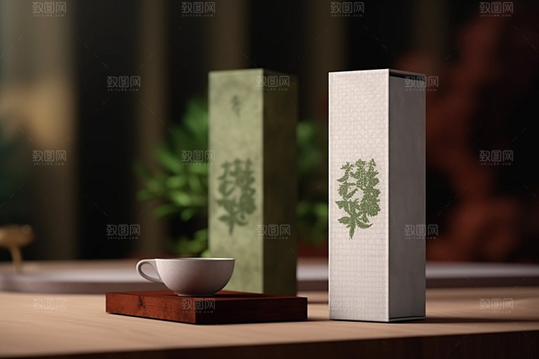 茶叶包装传统中国风模型