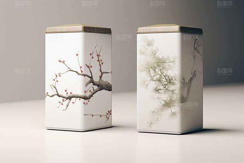 茶叶包装包装设计中式模型