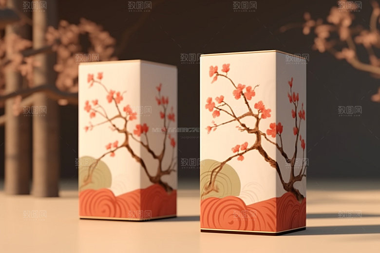 茶叶包装立体3D模型