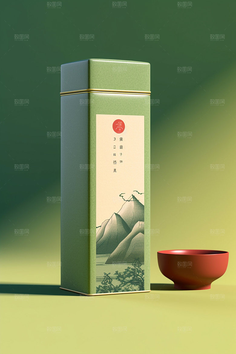 茶叶包装传统立体模型
