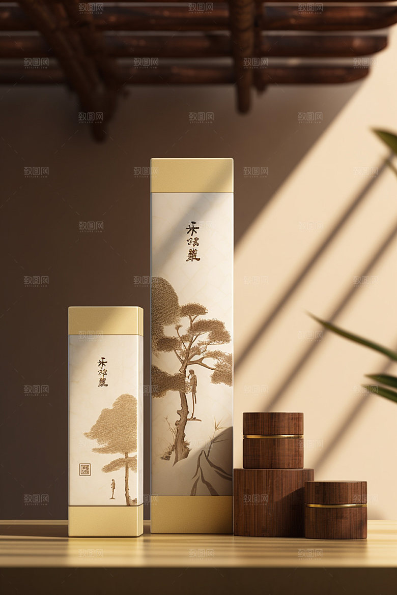 茶叶包装包装设计传统模型
